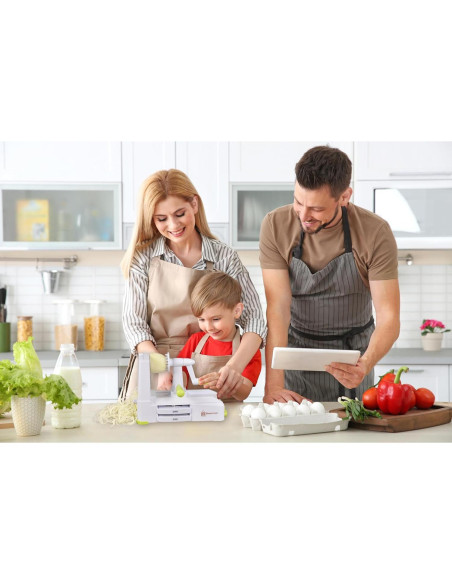 Cortador Espiral Brieftons 5 Cuchillas para Verduras Cortador Espiral Brieftons 5 Cuchillas para Verduras