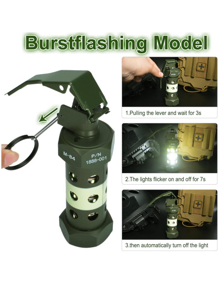 Lámpara Táctica Guayma para Airsoft 800 Lúmenes Verde Lámpara Táctica Guayma para Airsoft 800 Lúmenes Verde