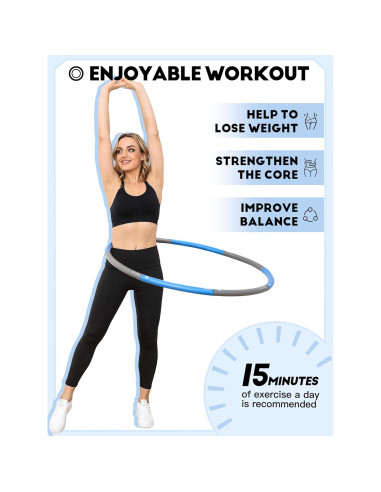Aro de Ejercicio Ajustable Phobby HOOP V2 1 kg con Accesorios