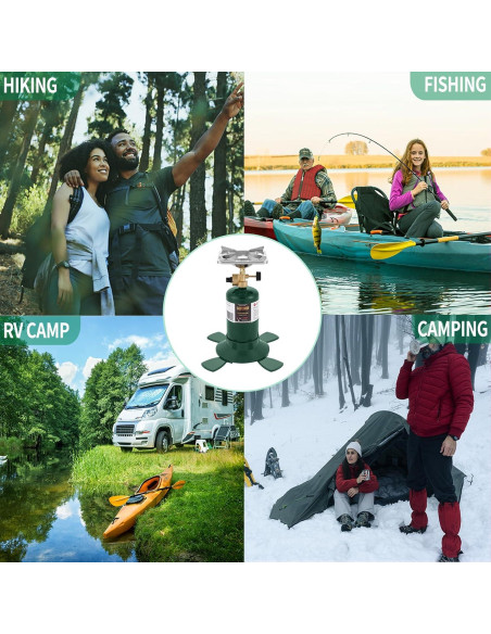 Estufa de Camping GASPOWOR 10000 BTU Portátil con Encendedor USB Estufa de Camping GASPOWOR 10000 BTU Portátil con Encendedor USB