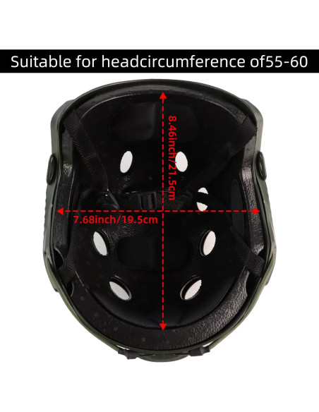Casco Táctico Booiu Casco Airsoft Mediano Verde Casco Táctico Booiu Casco Airsoft Mediano Verde