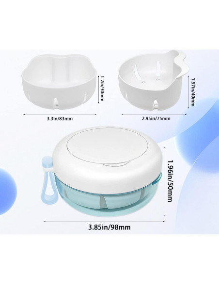 Estuche para Dentaduras Chaoyun Blanco a Prueba de Fugas Estuche para Dentaduras Chaoyun Blanco a Prueba de Fugas