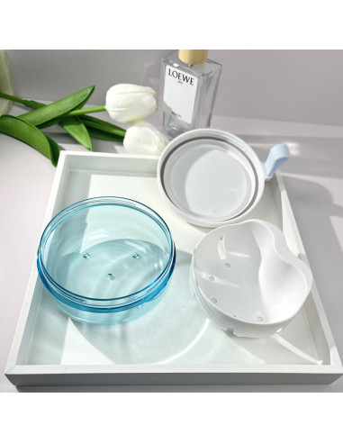 Estuche para Dentaduras Chaoyun Blanco a Prueba de Fugas