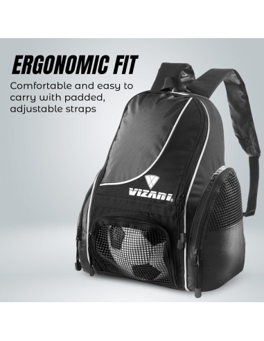 Mochila de Fútbol Vizari Solano con Compartimento Ventilado