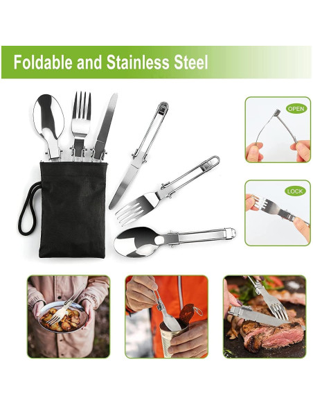 Juego de Cocina Camping Sanheshun 18 Piezas Aluminio Juego de Cocina Camping Sanheshun 18 Piezas Aluminio