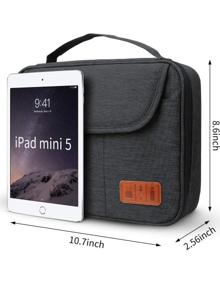 Bolsa Organizadora de Cables HOLIMET Doble Capa Negra Bolsa Organizadora de Cables HOLIMET Doble Capa Negra