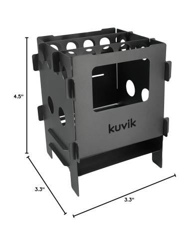Estufa de Madera Kuvik Titanio Compacta 0.12 kg para Camping
