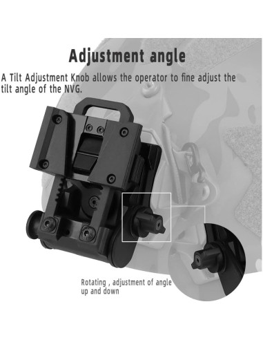 Soporte Táctico Lpoip NVG L4g24 para Casco - ABS Negro