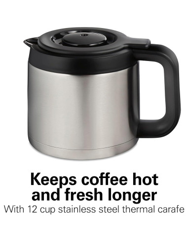 Cafetera Hamilton Beach FlexBrew Trio 12 Tazas Acero Inoxidable