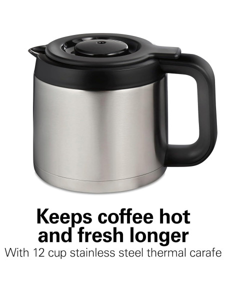 Cafetera Hamilton Beach FlexBrew Trio 12 Tazas Acero Inoxidable Cafetera Hamilton Beach FlexBrew Trio 12 Tazas Acero Inoxidable