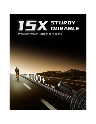 Cable USB C en Ángulo Recto Smolink 3FT 100W 2-Pack Negro