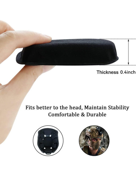 AOUTACC Almohadillas para Casco de Airsoft, 9 Piezas AOUTACC Almohadillas para Casco de Airsoft, 9 Piezas