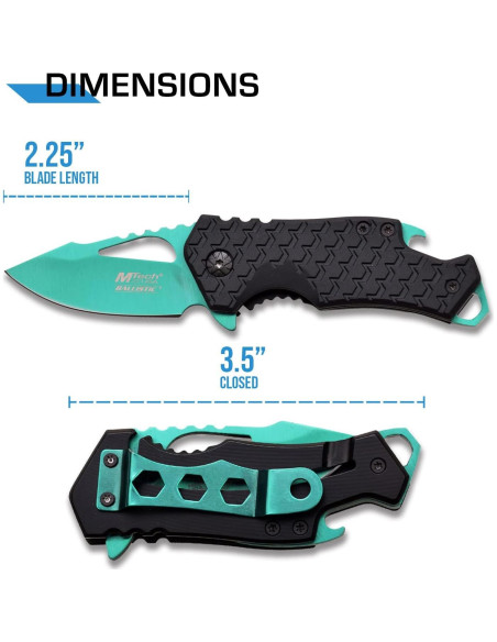 Cuchillo Plegable MTECH USA MT-A882 Verde Acero Inoxidable Cuchillo Plegable MTECH USA MT-A882 Verde Acero Inoxidable