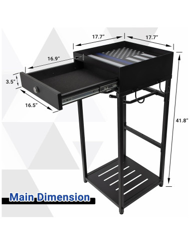 Soporte de Equipo Policial Neoaider 106,68x45,72cm Negro