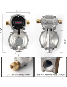 Regulador de Propano LP Samplife 2 Tanques Automático con Mangueras 2