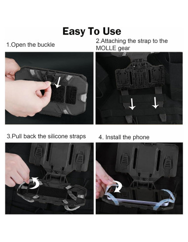 Soporte Táctico Plegable Wenyrich para Smartphone Negro