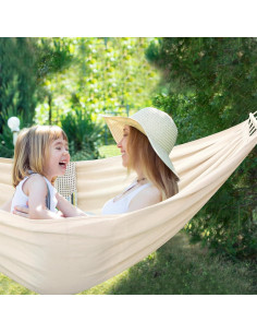Hamaca Chihee Grande Algodón Suave 299kg Soporta 1 Persona 2