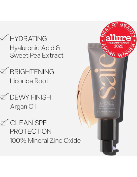 Saie Slip Tint Hidratante Tinte SPF 35 - Sombra 01 Muy Claro Saie Slip Tint Hidratante Tinte SPF 35 - Sombra 01 Muy Claro