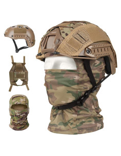 Casco Táctico SANYETS Hel-24-001 Negro con Accesorios