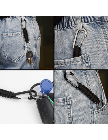 Llavero Paracord BRAVESHINE con Clip Carabiner Pack 2