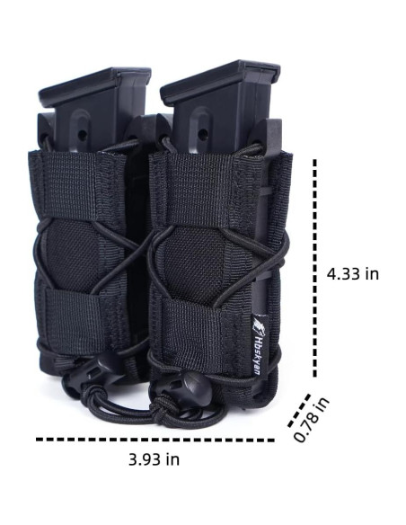Funda Doble Cargador 9mm Hbskyan Nylon Táctica MOLLE Funda Doble Cargador 9mm Hbskyan Nylon Táctica MOLLE
