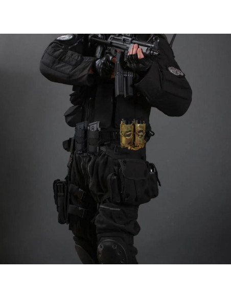 Funda Doble Cargador 9mm Hbskyan Nylon Táctica MOLLE Funda Doble Cargador 9mm Hbskyan Nylon Táctica MOLLE