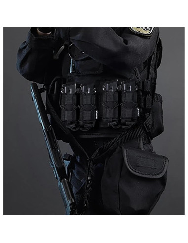 Funda Doble Cargador 9mm Hbskyan Nylon Táctica MOLLE
