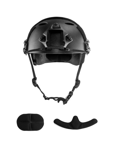 Casco Táctico QWORK WD5312 Ajustable Negro para Airsoft Casco Táctico QWORK WD5312 Ajustable Negro para Airsoft