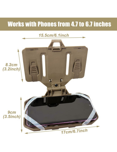Soporte para Teléfono Molle BShasrlim 4.7-6.7" Táctico