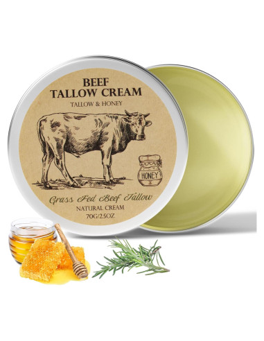 Crema Hidratante Facial MROUVIK con Grasa de Res y Miel 70g