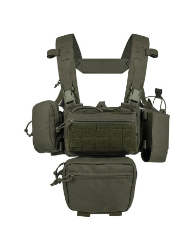 Chaleco Táctico YAKEDA Mini Rig Ajustable Verde Ejército