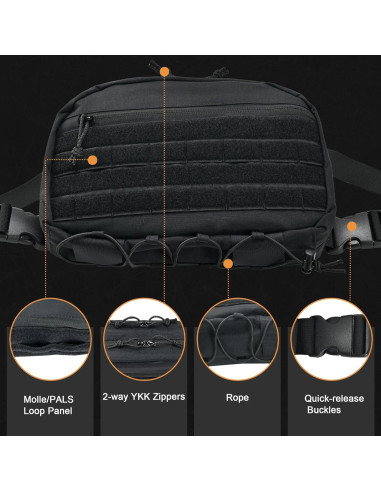 Chaleco Táctico Tactifans con Funda para Pistola Oculta