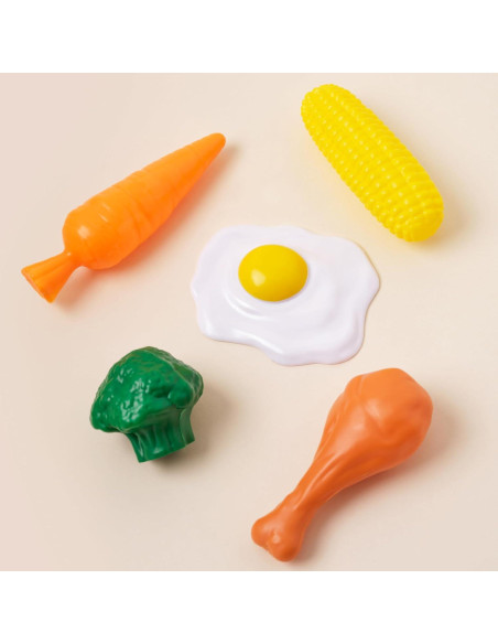 Juego de Utensilios de Cocina KidKraft 11 Piezas con Comida Juego de Utensilios de Cocina KidKraft 11 Piezas con Comida