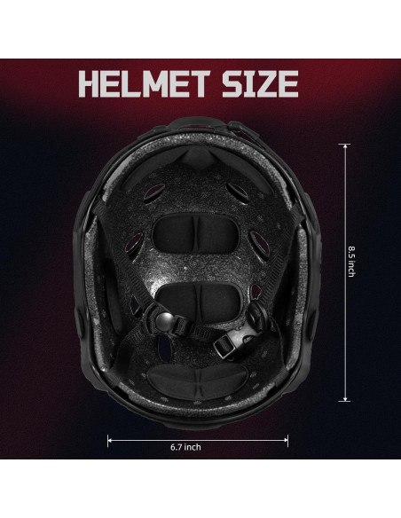 Casco Táctico DTACGERA DT-001BK con Máscara Facial Casco Táctico DTACGERA DT-001BK con Máscara Facial