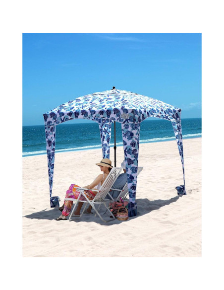 Qipi Cabana Playa Portátil 1,83m x 1,83m Impermeable