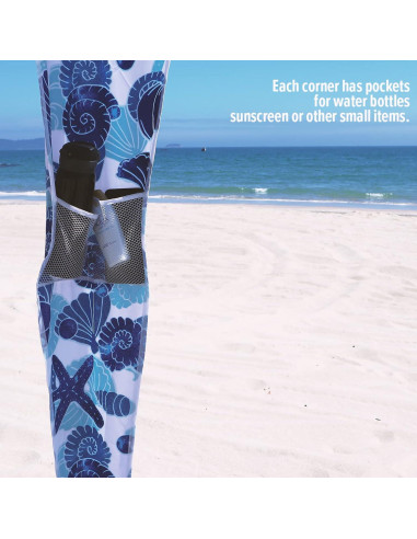 Qipi Cabana Playa Portátil 1,83m x 1,83m Impermeable