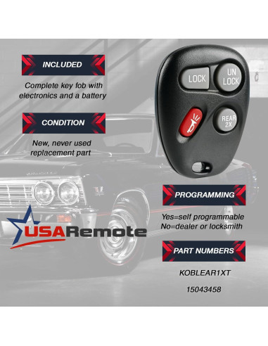 Control Remoto USARemote para Chevy Astro y Blazer 2001-2005