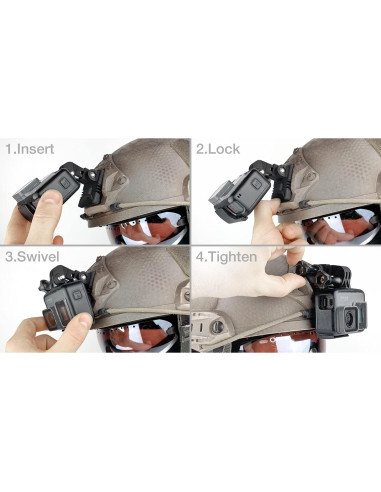 Soporte de Casco BrainExploder Ajustable para GoPro Hero