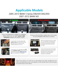 Eonon Estéreo 9'' CarPlay para BMW Serie 3 2005-2011 2