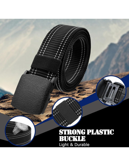 Cinturón Táctico Militar Nylon Ajustable 150 cm Negro Cinturón Táctico Militar Nylon Ajustable 150 cm Negro