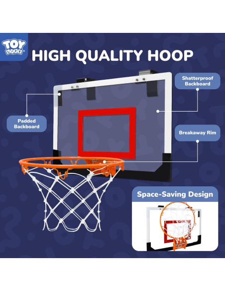 Aro de Baloncesto Interior TOY Life para Niños y Adultos con 4 Pelotas Aro de Baloncesto Interior TOY Life para Niños y Adultos con 4 Pelotas