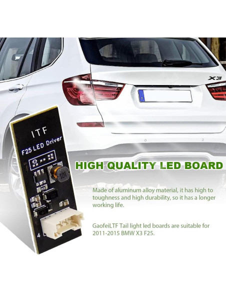 Placa LED Trasera GaofeiLTF para BMW X3 F25 2011-2015 Placa LED Trasera GaofeiLTF para BMW X3 F25 2011-2015