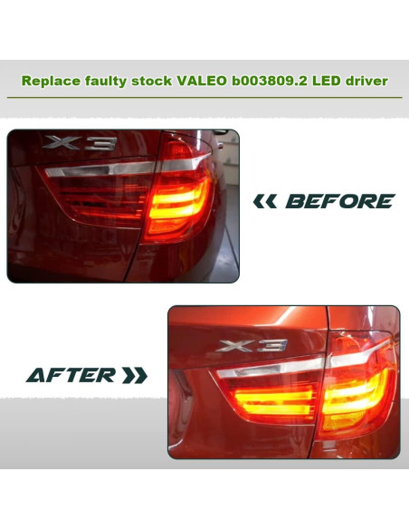 Placa LED Trasera GaofeiLTF para BMW X3 F25 2011-2015 Placa LED Trasera GaofeiLTF para BMW X3 F25 2011-2015