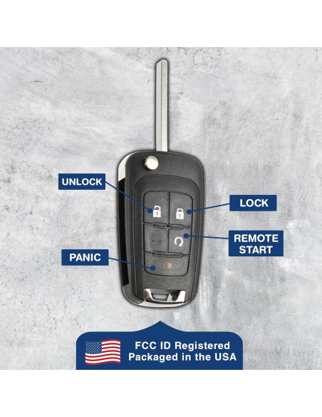 Llavero Remoto KeylessOption 4 Botones para GMC y Chevrolet Llavero Remoto KeylessOption 4 Botones para GMC y Chevrolet