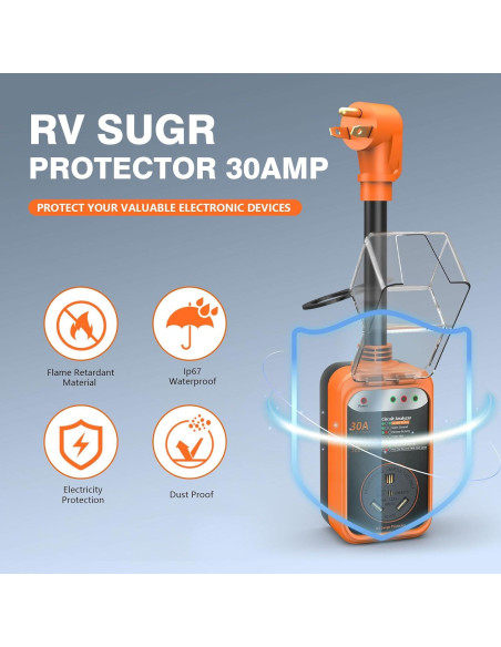 Protector de Sobretensión RV EPLCSE 30 Amperios 10000 Julios Protector de Sobretensión RV EPLCSE 30 Amperios 10000 Julios