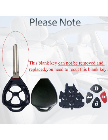 Funda de llave Toyota Camry Corolla 2006-2013 Juego de 2