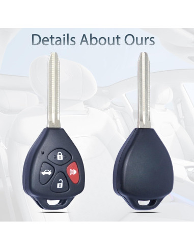 Funda de llave Toyota Camry Corolla 2006-2013 Juego de 2