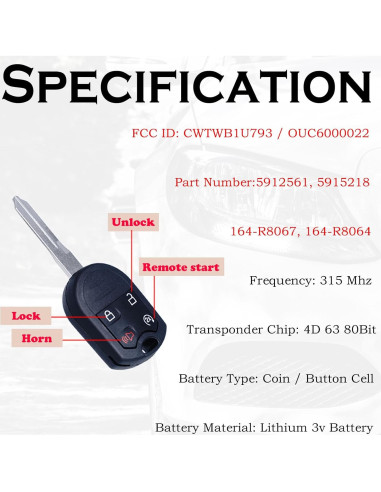 Control Remoto Entrada Sin Llave Ford F-150 2011-2014