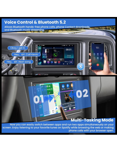 Estéreo de Coche Electrosmart Android 13 7" GPS para Chevy