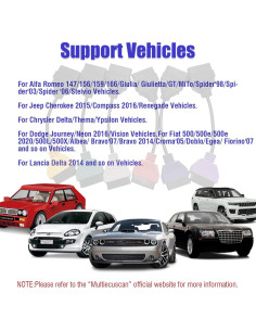 Cable OBD2 VZG para Fiat ECUScan, Adaptador Diagnóstico 2